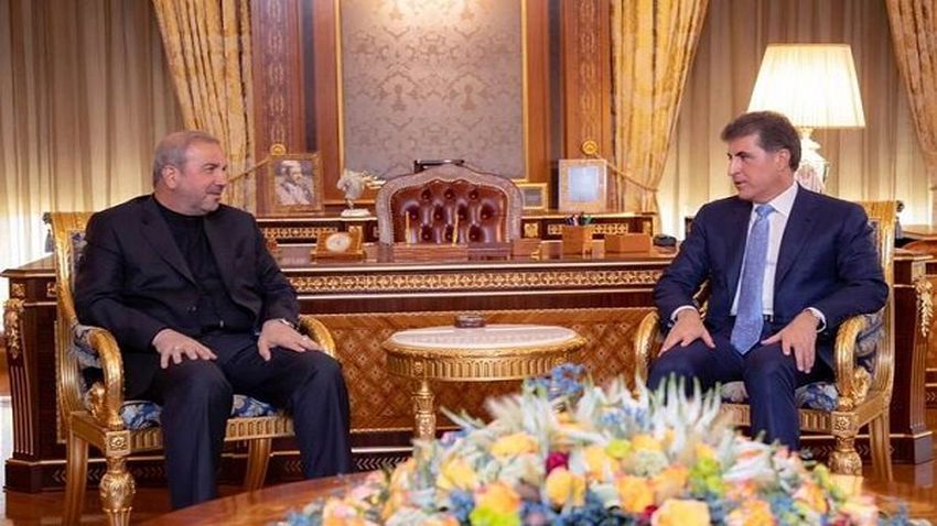 İran Büyükelçisi, IKBY Başkanı'yla Görüştü