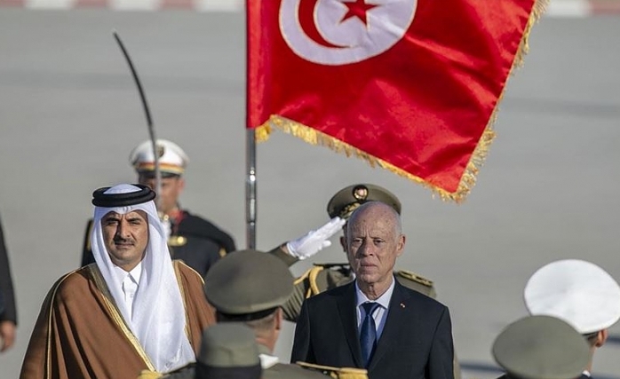 Tunus Cumhurbaşkanı Katar Emiri ile Görüştü